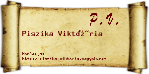 Piszika Viktória névjegykártya